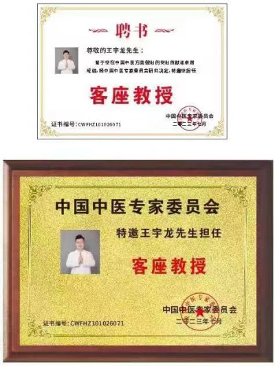 中医药行业杰出贡献人物——王宇龙